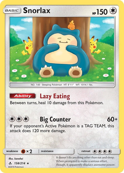Snorlax (158/214) (SM - Unbroken Bonds) (SM10)