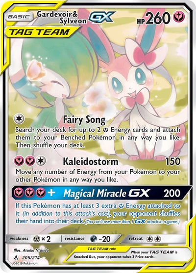 Gardevoir & Sylveon GX (205) (Alternate Full Art) (205/214) (SM - Unbroken Bonds) (SM10)