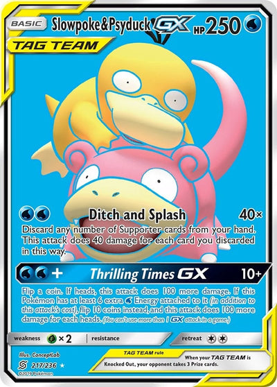 Slowpoke & Psyduck GX (Full Art) (217/236) (SM - Unified Minds) (SM11)