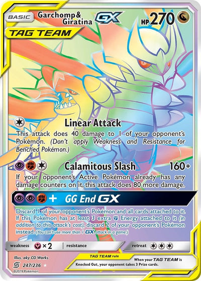 Garchomp & Giratina GX (Secret) (247/236) (SM - Unified Minds) (SM11)