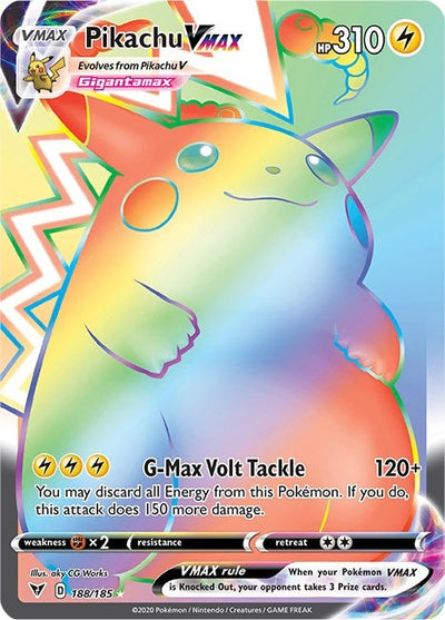 Pikachu VMAX (Secret) (188/185) (SWSH04: Vivid Voltage) (SWSH04)
