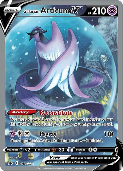 Galarian Articuno V (Alternate Full Art) (170/198) (SWSH06: Chilling Reign) (SWSH06)
