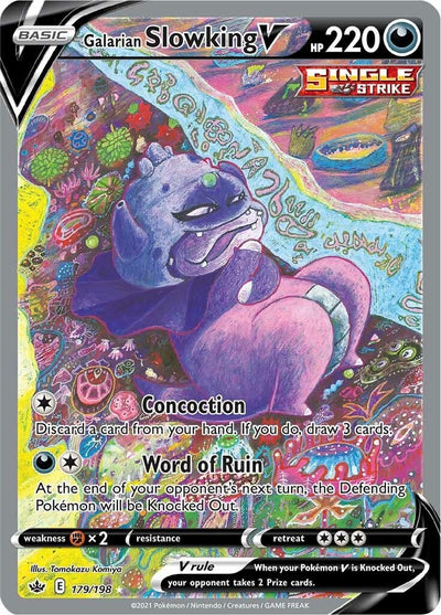 Galarian Slowking V (Alternate Full Art) (179/198) (SWSH06: Chilling Reign) (SWSH06)