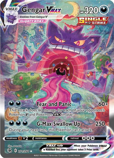 Gengar VMAX (Alternate Art Secret) (271/264) (SWSH08: Fusion Strike) (SWSH08)