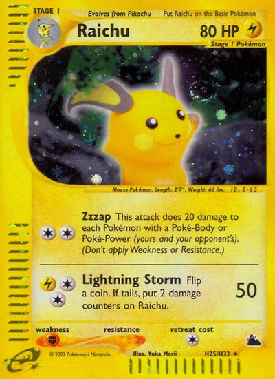 Raichu (H25) (H25/H32) (Skyridge) (SK)