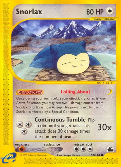 Snorlax (100/144) (Skyridge) (SK)