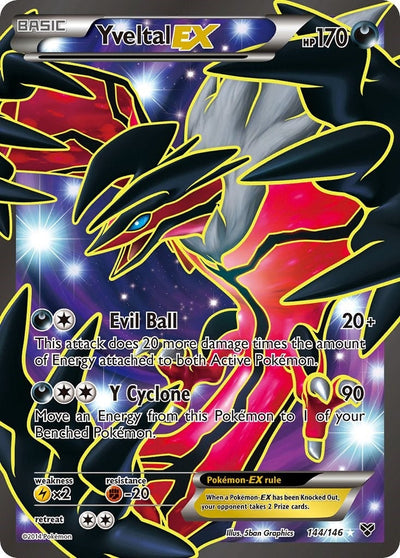Yveltal EX (144 Full Art) (144/146) (XY Base Set) (XY)