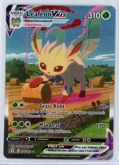 Leafeon Vmax Pokémon Evolving Skies Secret Rare #205/203