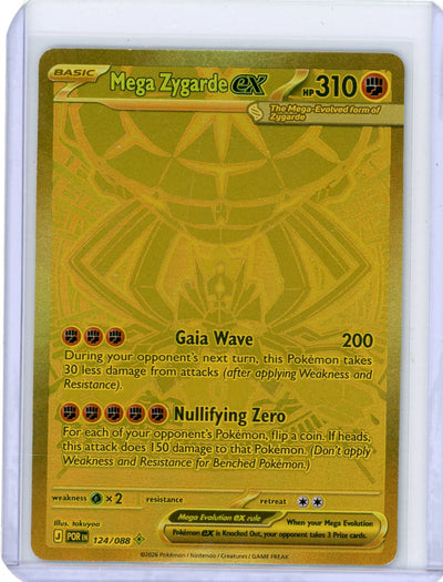 Mega Zygarde ex Pokemon Perfect Order Gold Hyper rare #124/088