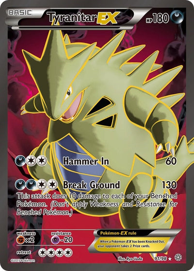 Tyranitar EX (91 Full Art) (91/98) (XY - Ancient Origins) (AOR)
