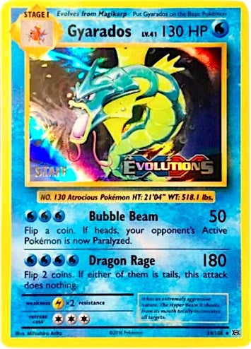 Gyarados - 34/108 (Prerelease) [Staff] (34/108) (XY Promos) (PR)