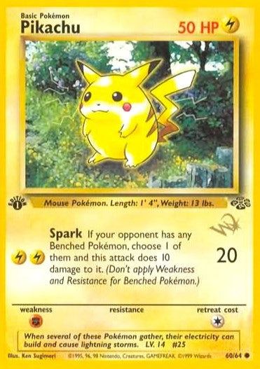 Pikachu [W Stamped] (60/64) (WoTC Promo) (PR)