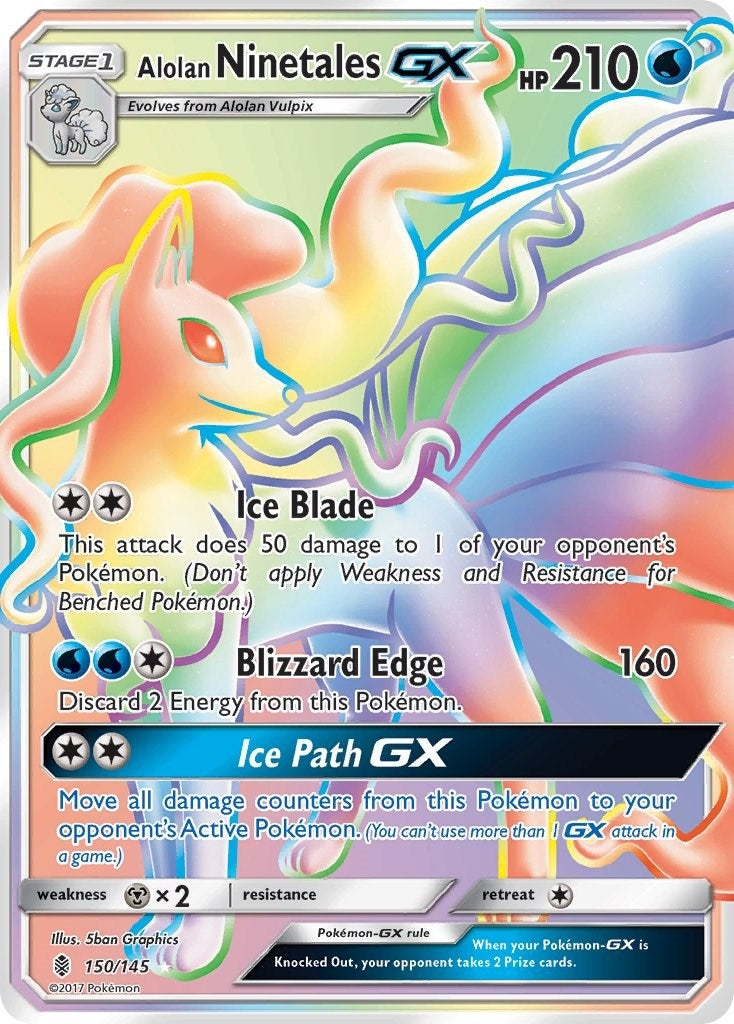 Alolan Ninetales GX (Secret) (150/145) (SM - Guardians Rising) (SM02)