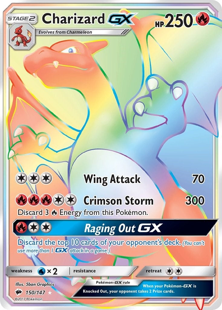 Charizard GX (Secret) (150/147) (SM - Burning Shadows) (SM03)