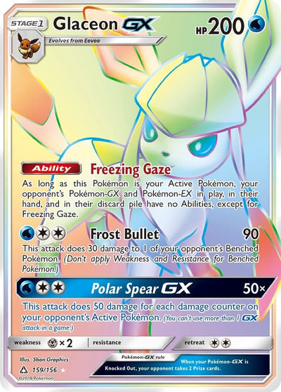 Glaceon GX (Secret Rare) (159/156) (SM - Ultra Prism) (SM05)