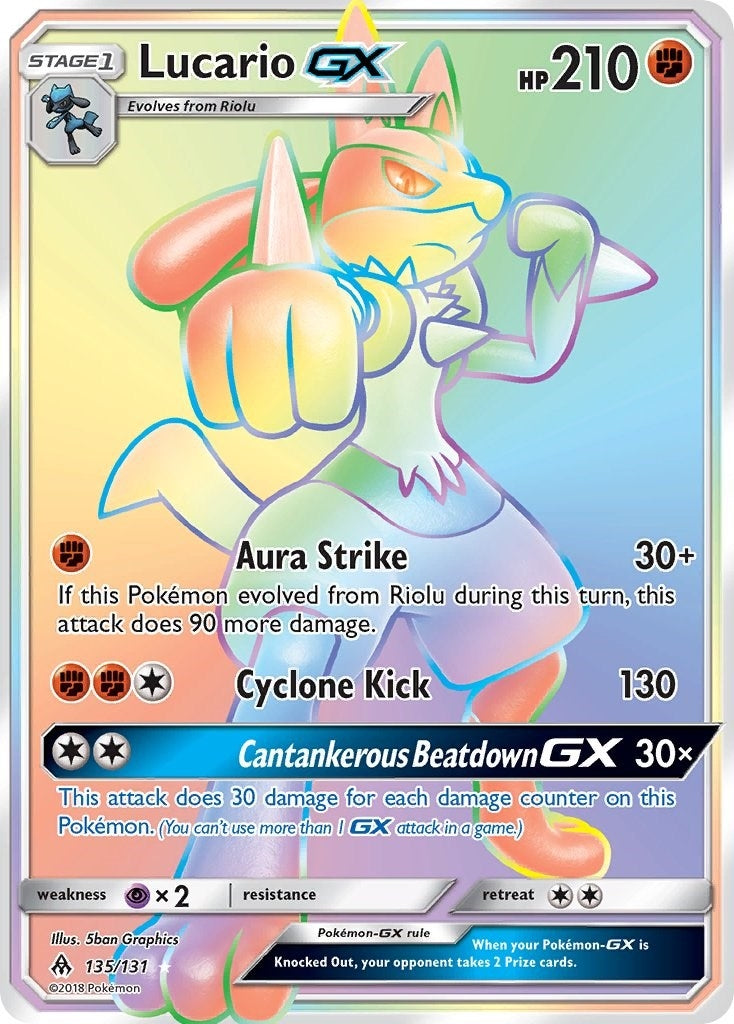 Lucario GX (Secret) (135/131) (SM - Forbidden Light) (SM06)