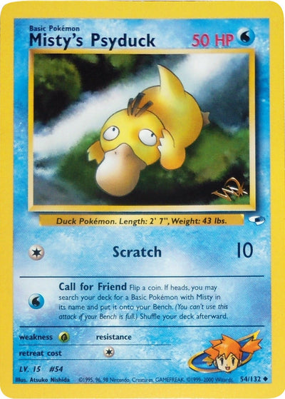Misty's Psyduck [W Stamped] (054/132) (WoTC Promo) (PR)