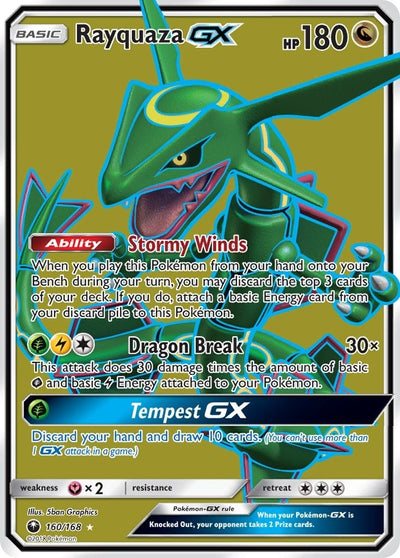Rayquaza GX (Full Art) (160/168) (SM - Celestial Storm) (CES)