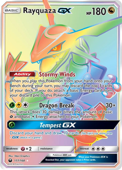 Rayquaza GX (Secret) (177/168) (SM - Celestial Storm) (CES)