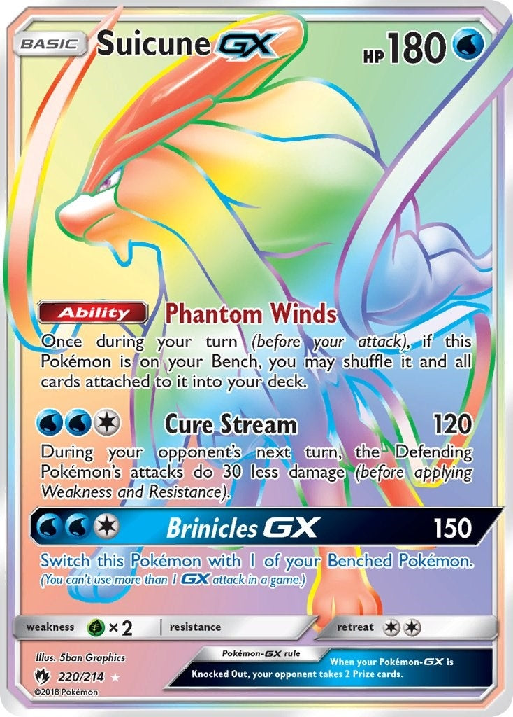 Suicune GX (Secret) (220/214) (SM - Lost Thunder) (SM8)