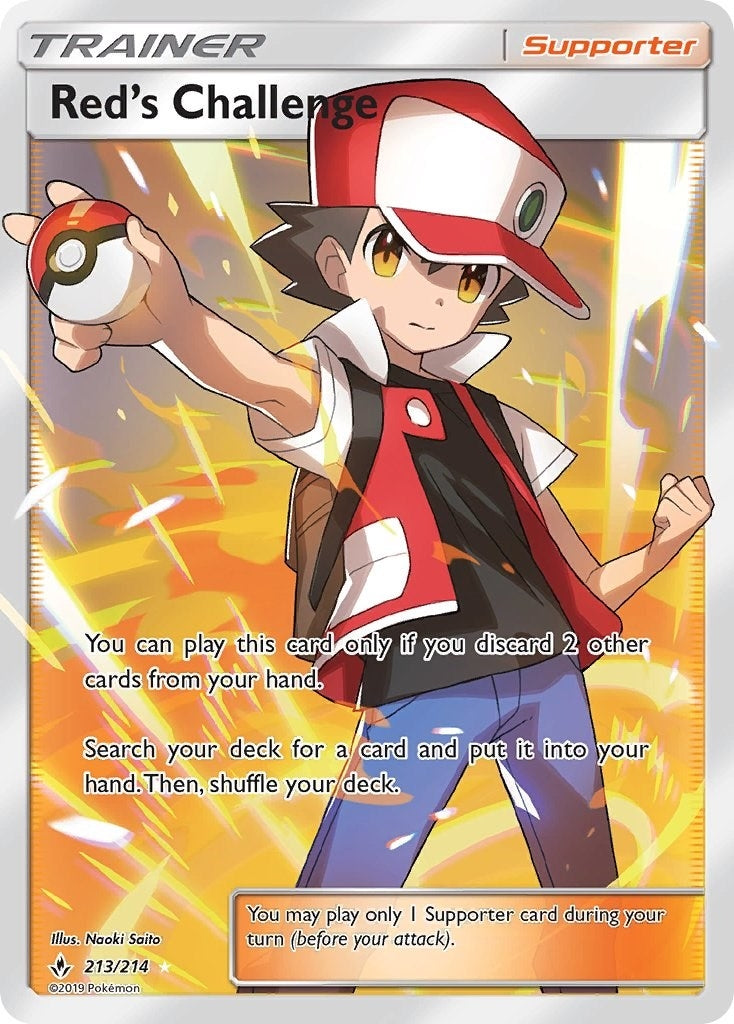 Red's Challenge (Full Art) (213/214) (SM - Unbroken Bonds) (SM10)