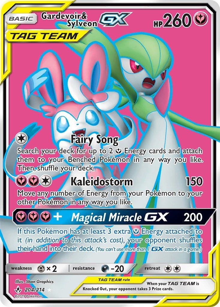 Gardevoir & Sylveon GX (204) (Full Art) (204/214) (SM - Unbroken Bonds) (SM10)
