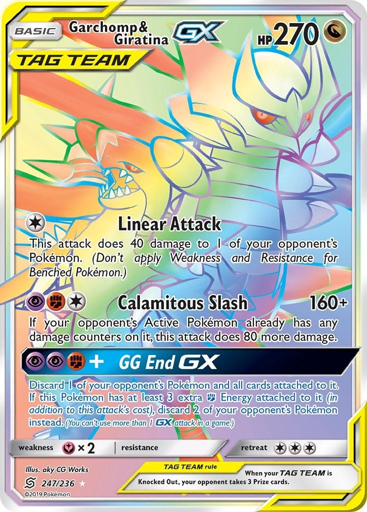 Garchomp & Giratina GX (Secret) (247/236) (SM - Unified Minds) (SM11)