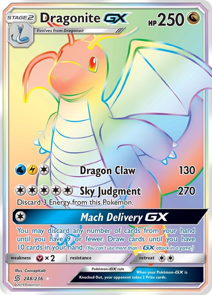 Dragonite GX (Secret) (248/236) (SM - Unified Minds) (SM11)