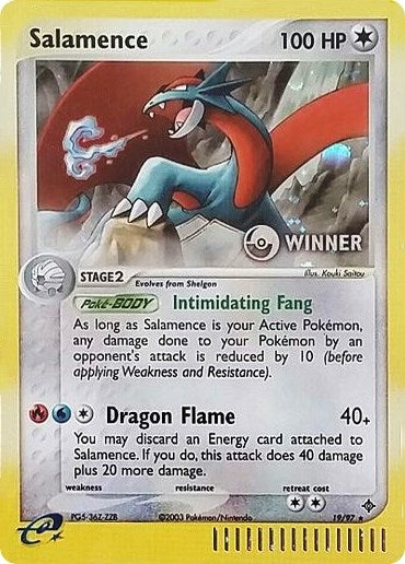 Salamence - 19/97 (e-League) [Winner] (19/97) (Nintendo Promos) (PR)