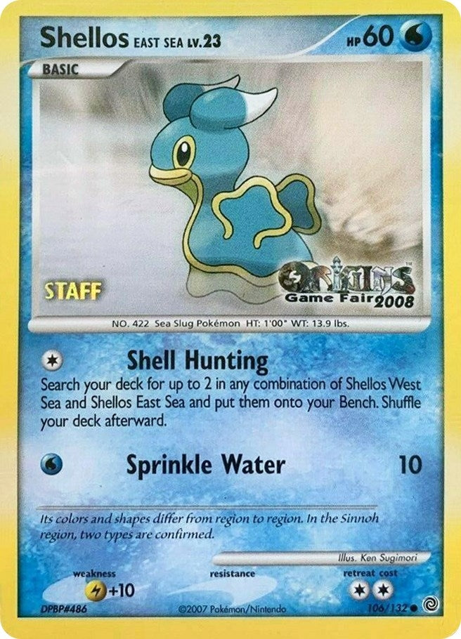 Shellos East Sea - 106/132 (Origins Game Fair 2008) [Staff] (106/132) (Nintendo Promos) (PR)