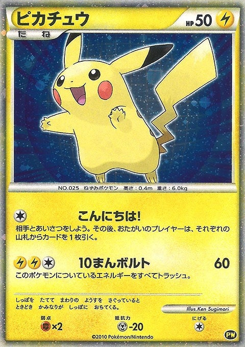 Pikachu (Japanese) (PW 5) (Pikachu World Collection Promos) (PWCP)