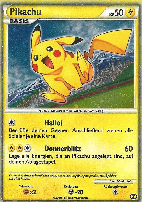 Pikachu (German) (PW 6) (Pikachu World Collection Promos) (PWCP)
