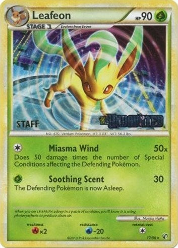 Leafeon - 17/90 (Prerelease) [Staff] (17/90) (Nintendo Promos) (PR)