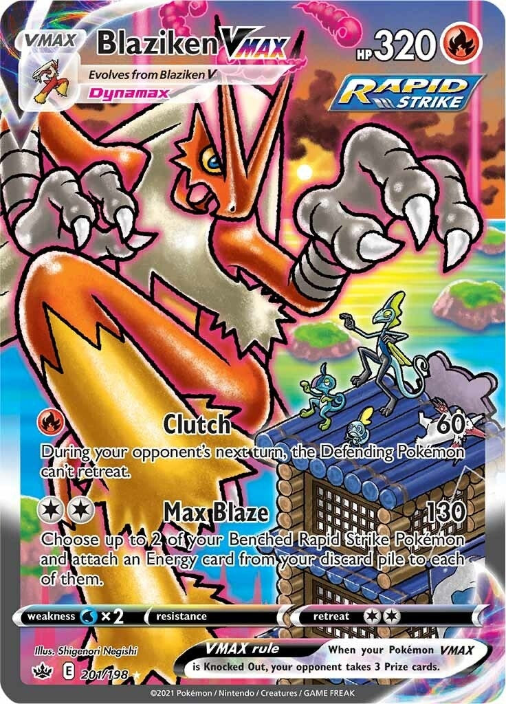 Blaziken VMAX (Alternate Art Secret) (201/198) (SWSH06: Chilling Reign) (SWSH06)