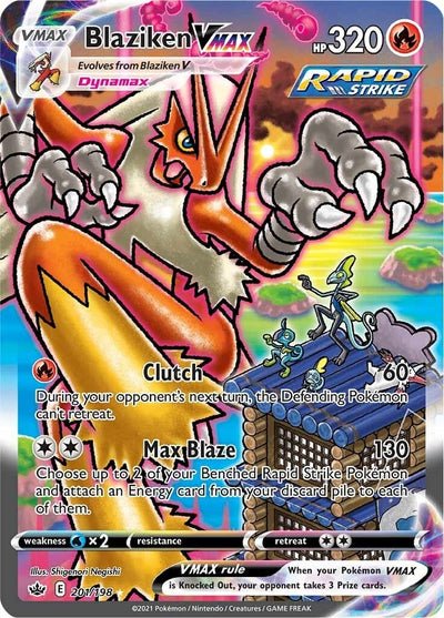 Blaziken VMAX (Alternate Art Secret) (201/198) (SWSH06: Chilling Reign) (SWSH06)