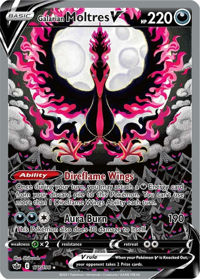 Galarian Moltres V (Alternate Full Art) (177/198) (SWSH06: Chilling Reign) (SWSH06)