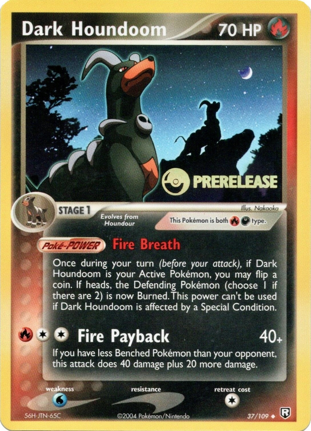Dark Houndoom - 37/109 (Prerelease) (37/109) (Nintendo Promos) (PR)