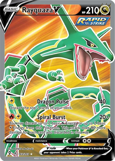Rayquaza V (Full Art) (193/203) (SWSH07: Evolving Skies) (SWSH07)