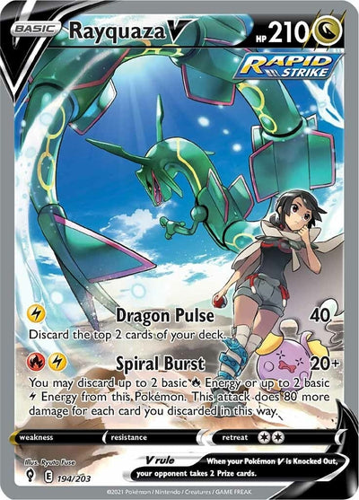 Rayquaza V (Alternate Full Art) (194/203) (SWSH07: Evolving Skies) (SWSH07)