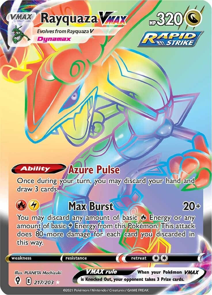 Rayquaza VMAX (Secret) (217/203) (SWSH07: Evolving Skies) (SWSH07)