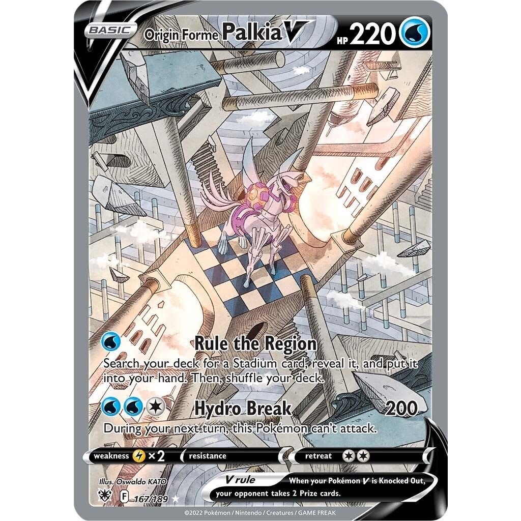 Origin Forme Palkia V (Alternate Full Art) (167/189) (SWSH10: Astral Radiance)