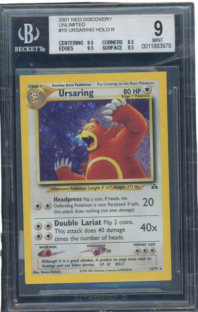 BGS 9 Ursaring Holo R Neo Discovery Square Cut