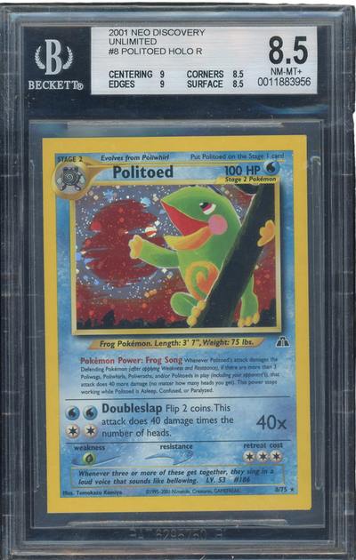 BGS 8.5 Politoed Holo R Square Cut
