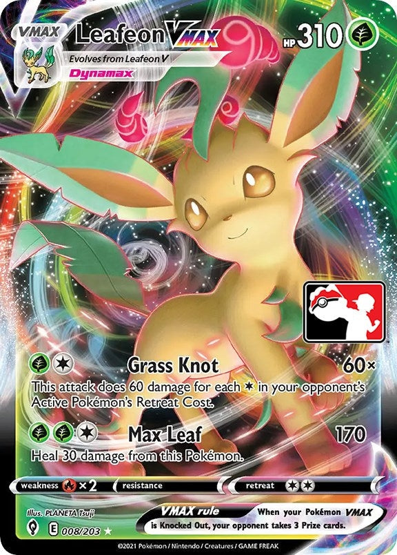 Leafeon VMAX (008/203) (Prize Pack Series Cards)