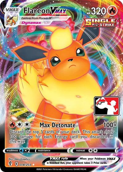 Flareon VMAX (018/203) (Prize Pack Series Cards)