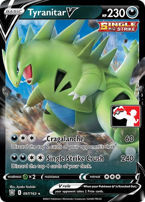 Tyranitar V (097/163) (Prize Pack Series Cards)