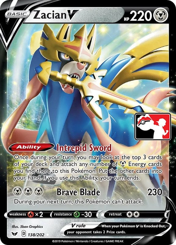 Zacian V (138/202) (Prize Pack Series Cards)