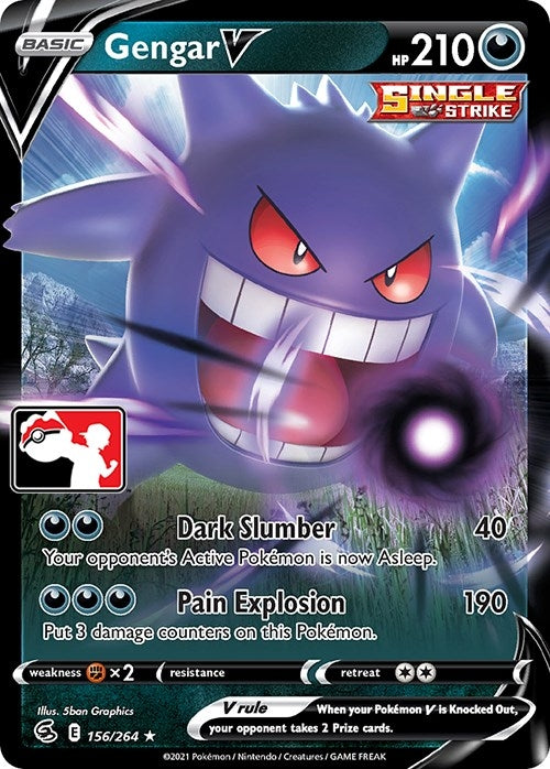 Gengar V (156/264) (Prize Pack Series Cards)