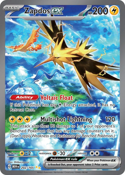 Zapdos ex (202/165) (SV: Scarlet & Violet 151)