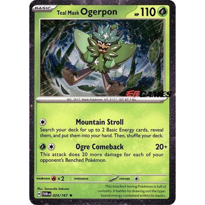 Teal Mask Ogerpon (Cosmos Holo) (EB Games Exclusive) (024/167) (Miscellaneous Cards & Products)